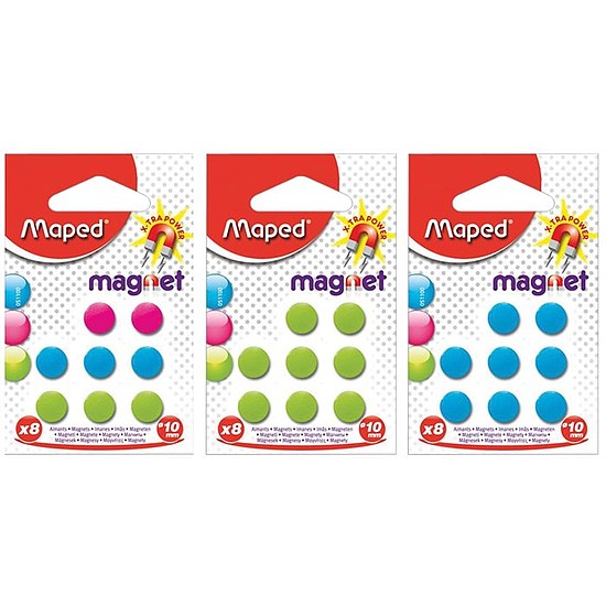 Maped mágneskorong 10 mm vegyes szín 8 db / csomag