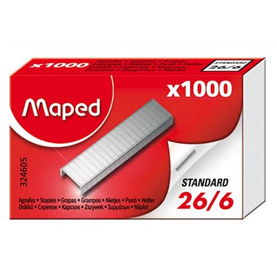 Maped tűzőkapocs 26/6 1000 db/doboz 324605