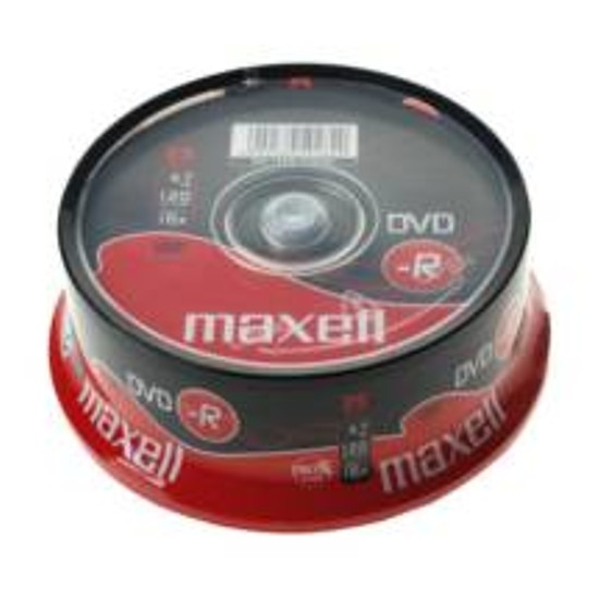 Maxell DVD-R 4,7 GB 16x 25db bulk zsugorozva 275731.40.TW