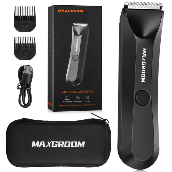 MAXGROOM RFCD-9087 multifunkcionális trimmelő LED lámpával - fekete