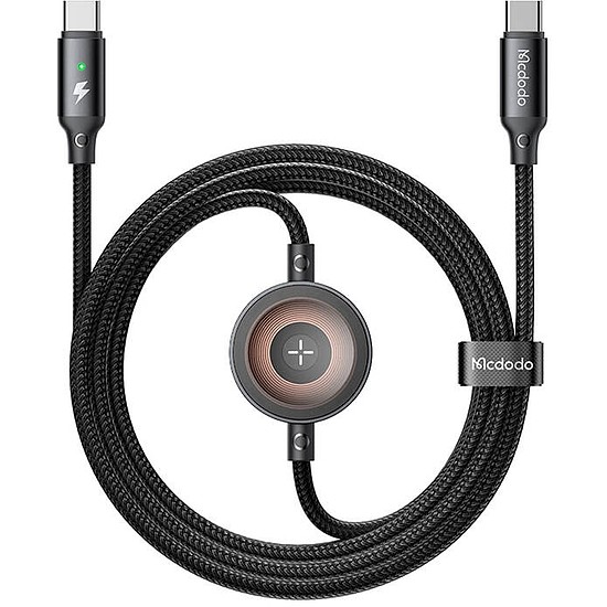Mcdodo CA-2580 2 az 1-ben USB-C kábel + Apple Watch töltő, 60 W, 1,5 m