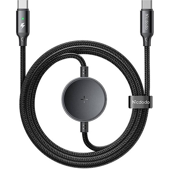 Mcdodo CA-4170 2 az 1-ben USB-C kábel + Samsung Watch vezeték nélküli töltő, 60 W, 1,5 m