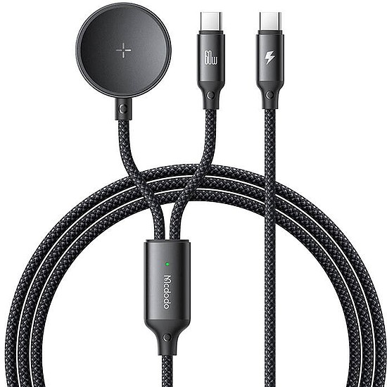 Mcdodo CA-4210 2 az 1-ben USB-C kábel + Samsung Watch töltő, 60 W, 1,2 m