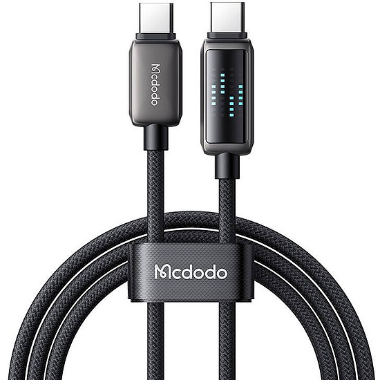 Mcdodo CA-4250 USB-C-USB-C kábel, 100 W, LED kijelző, 1,2 m