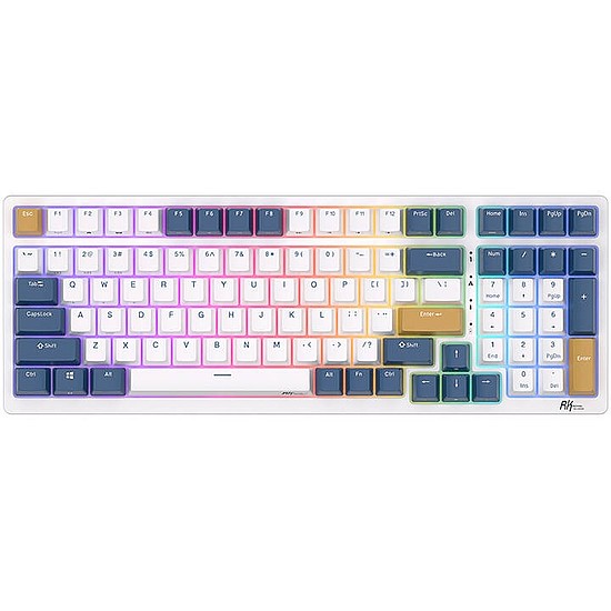Mechanikus billentyűzet (ANGOL) Royal Kludge RK98 RGB, piros kapcsoló kék (RK98 blu)