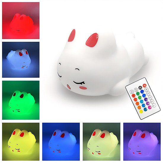 Media-Tech POKKY Dreaming Bunny többszínű éjszakai lámpa gyerekeknek