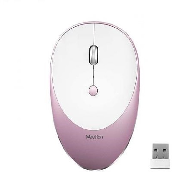 Meetion MT-R600 vezeték nélküli 2,4GHz optikai egér 3+1 gombos 1600 dpi rose gold