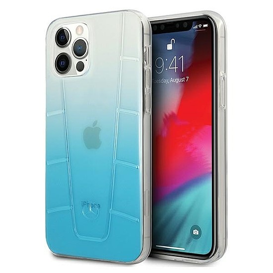 Mercedes MEHCP12MCLGBL iPhone 12/12 Pro 6,1" niebieski/kék keménytokos Transparent Line