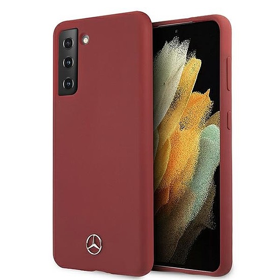 Mercedes MEHCS21MSILRE S21+ G996 czerwony/red hardcase szilikon vonal