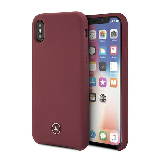 Mercedes szilikon iPhone X/XS tok - piros