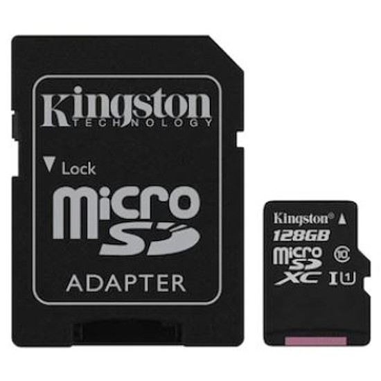 Micro SD kártya Kingston 128GB Canvas Select UHS-I Class10 MB+adapter SDCS2/128GB