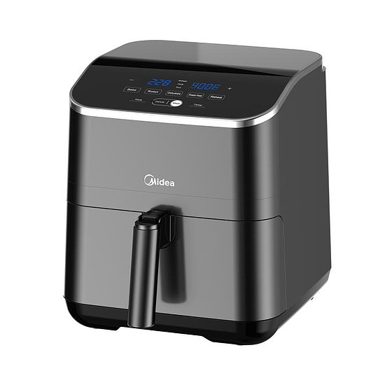 MIDEA MAD55005APKH Air Fryer, forrólevegős fritőz, 4.6 l kosár, 5.7 l üst, 1500 W, 60 p időzítő, 200 C hőmérséklet, lecsatolható sütőkosár