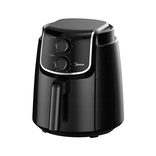 Midea MF-TN35D air fryer, forrólevegős fritőz, 3,5 literes sütőkosár, állítható hőmérséklet 200 C-ig, 1500 W, fekete