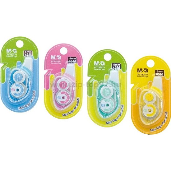 Mini hibajavító Roller 5 mm x 5 m eldobható vegyes színek