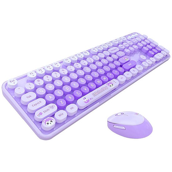 MOFII Sweet New 2.4G vezeték nélküli billentyűzet (ANGOL) + egér készlet lila (New SMK-623387AG)