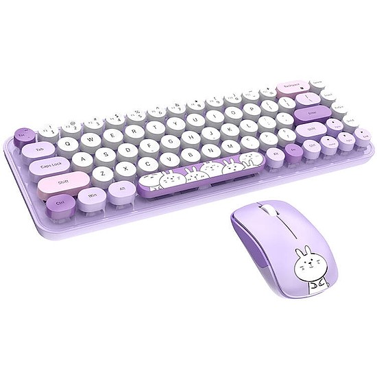 MOFII vezeték nélküli billentyűzet (ANGOL) + egér iBean Pro új 2.4G lila (iBean Pro Purple)