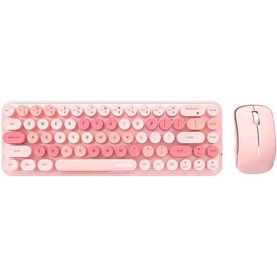 MOFII vezeték nélküli billentyűzet (ANGOL) + egér iBean Pro új 2.4G rózsaszín (iBean Pro Pink)