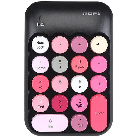 MOFII vezeték nélküli numerikus billentyűzet (ANGOL) X910 fekete+piros (X910 Black/Red)