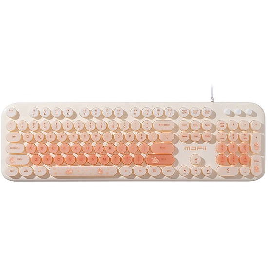 MOFII vezetékes billentyűzet (ANGOL) háttérvilágítással Love Me bézs (LoveMe Wired SK-693B)