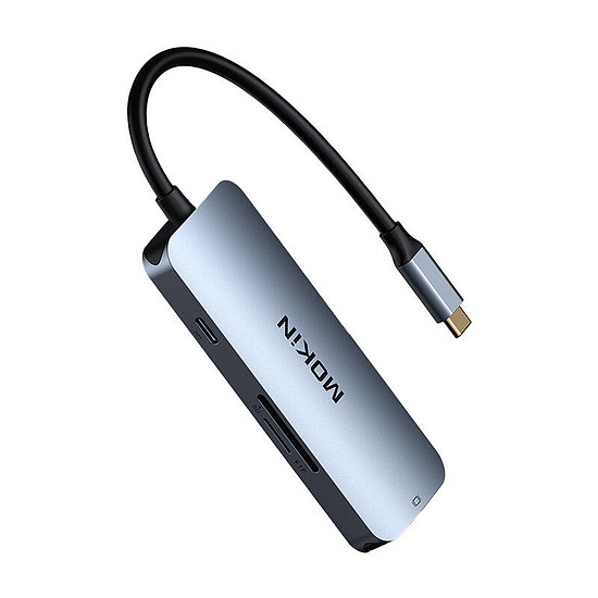 MOKiN 7 az 1-ben többportos USB-C hub 3x USB3.0+ SD/TF + HDMI + PD ezüst (MOUC0401-X)