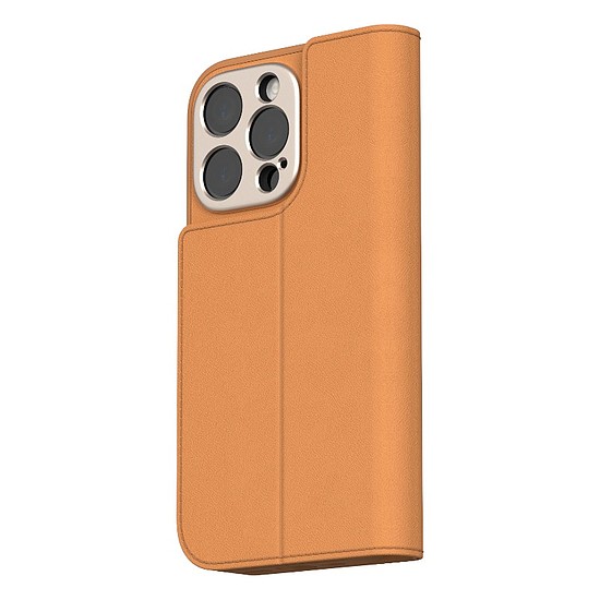 Moshi Overture MagSafe - 3 az 1-ben bőr kihajtható tok iPhone 16 Pro készülékhez karamellbarna (99MO241213)