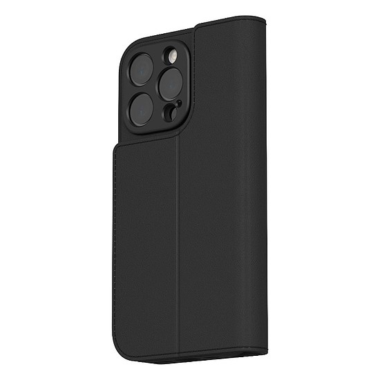 Moshi Overture MagSafe - 3 az 1-ben bőr kihajtható tok iPhone 16 Pro Max készülékhez szénfekete (99MO241212)