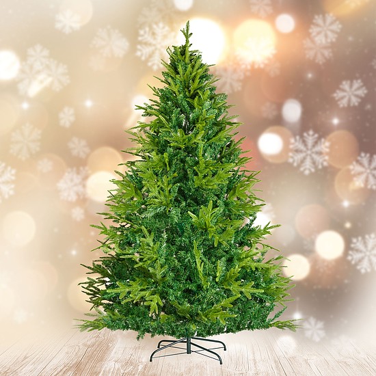 Műfenyő - 210 cm - 3D lucfenyő - PE / PVC (56480D)