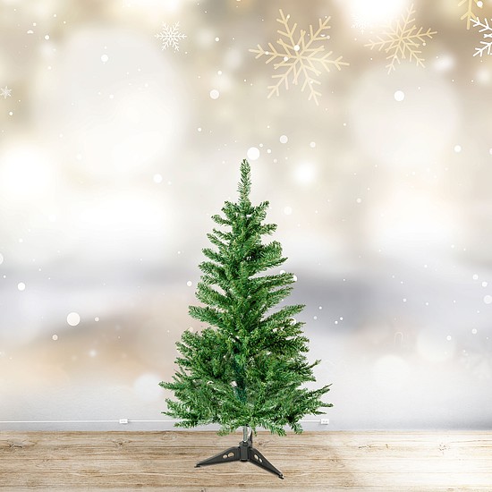 Műfenyő - 90 cm - Nordmann - PVC - sötétzöld (56486B)