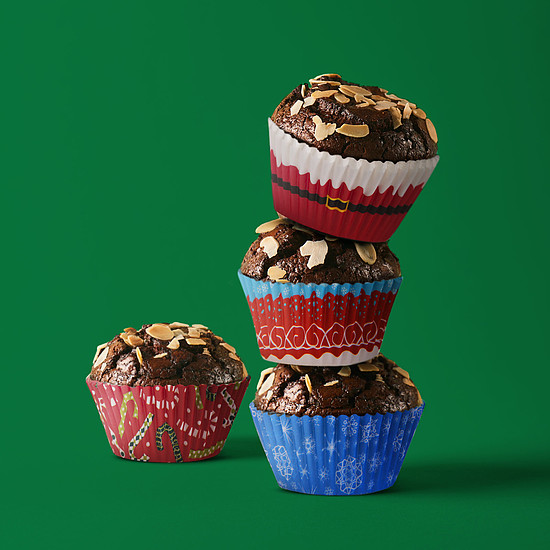 Muffin papír szett - karácsonyi - 100 db / csomag (57168Z)