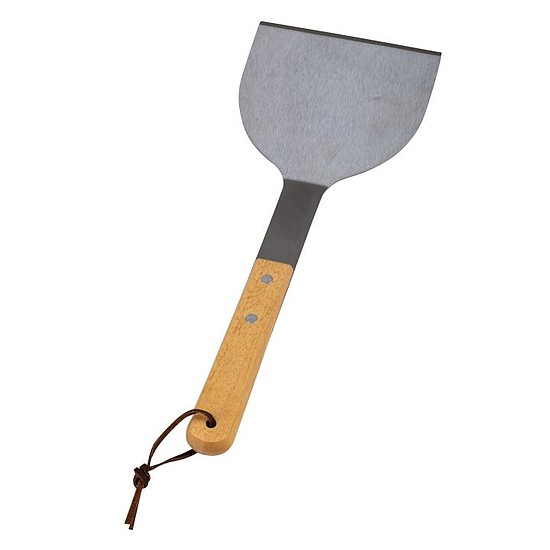 Nava 10-238-005 BBQ Guru rozsdamentes acél grill spatula és kaparó,fa nyél, 26 cm