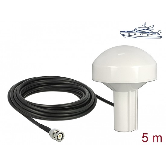 Navilock 1575 MHz-es BNC 28 dBi apa GNSS GALILEO GPS QZSS vízi irányított antenna minden irányba csa (12578)