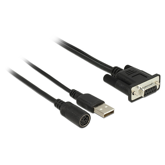 Navilock Csatlakozókábel, MD6 soros > D-SUB 9 soros GNSS vevőegységhez USB-n keresztül történő tápel (62907)
