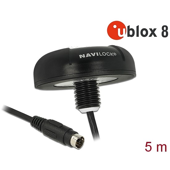 Navilock GNSS Beidou Galileo Glonass GPS NL-8004P u-blox 8 seriell MD6 PPS roof mount 5,00 m Naviloc (62527)