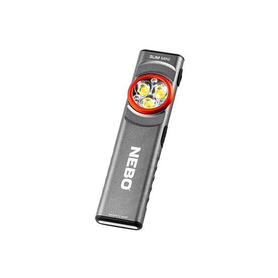 NEBO NEB-FLT-1042-G SLIM MINI zseblámpa, 250 lumen, 450mAh, IPX4, alumínium burkolat, mágneses talp