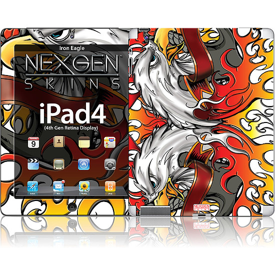 Nexgen Skins 3D hatással iPad 2/3/4 Iron Eagle 3D készülékhez (IPAD40009)