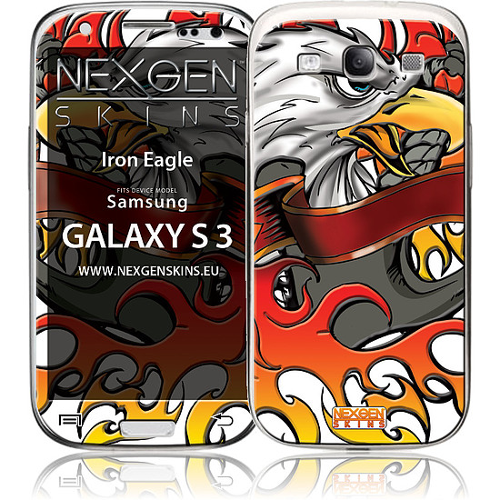Nexgen Skins 3D hatással Samsung Galaxy S3-hoz Iron Eagle 3D (GAL30009)