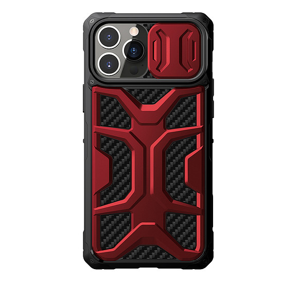 Nillkin Adventruer Case tok iPhone 13 Pro Max készülékhez páncélozott borítás piros kameraborítással