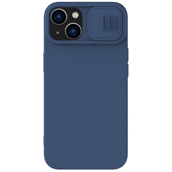 Nillkin CamShield mágneses szilikon tok iPhone 14-hez mágneses MagSafe borítás kék kameraburkolattal