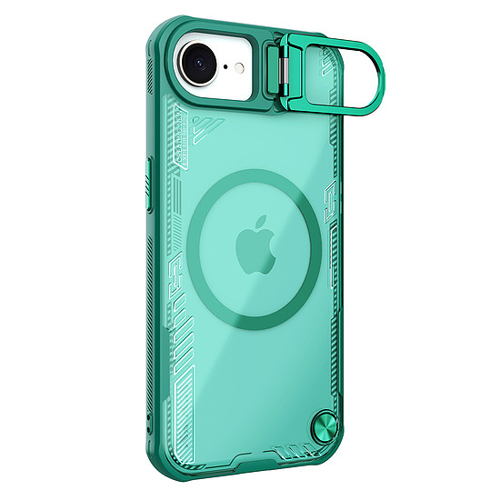 Nillkin Iceblade Prop mágneses tok állvánnyal iPhone 16e-hez - zöld