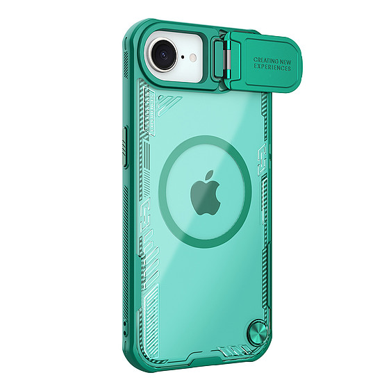 Nillkin Iceblade Prop mágneses tok kameravédővel és állvánnyal iPhone 16e-hez - zöld