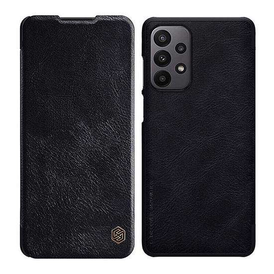 Nillkin - Qin Prop sima bőr tok - iPhone 16 Pro Max - fekete (KF2334097)