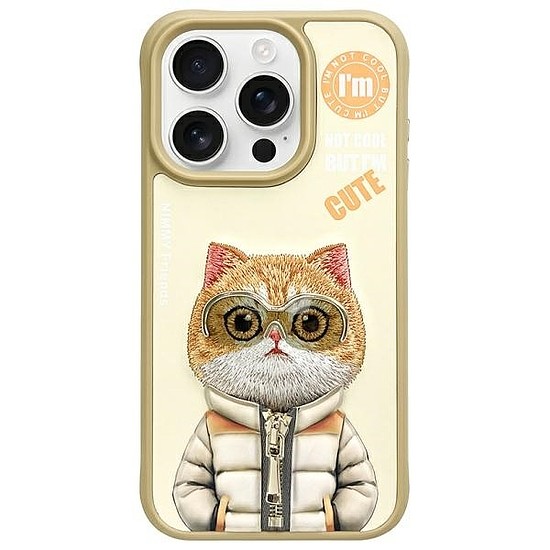 Nimmy Cool&amp;Cute 2.0 macskás tok iPhone 15 Próhoz - zöld