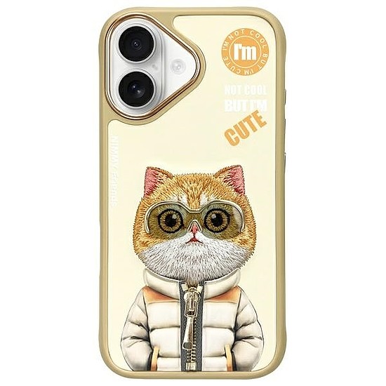 Nimmy Cool&amp;Cute 2.0 macskás tok iPhone 16-hoz - zöld