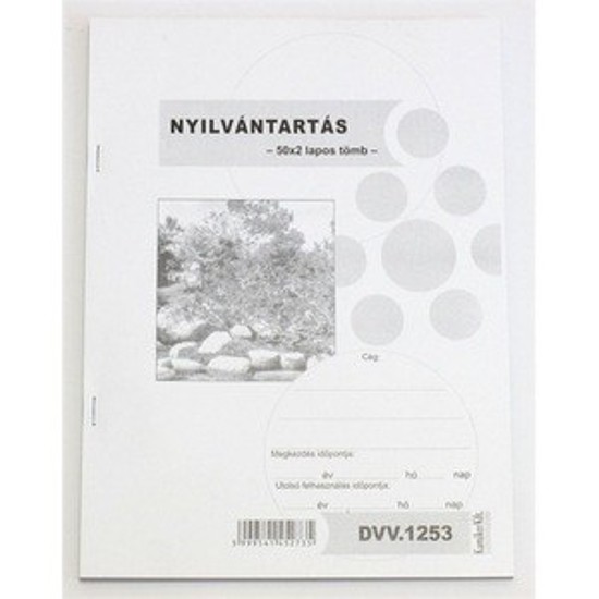 Nyilvántartás (standkönyv) tömb A4 50x2 lapos álló D.VV.1253/V