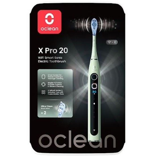 Oclean X Pro 20 Green elektromos fogkefe okos kijelzővel