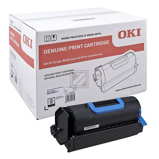 OKI B721 MB760 Black lézertoner eredeti18K 45488802