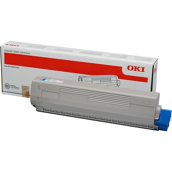 Oki C612 lézertoner eredeti Cyan 6K 46507507