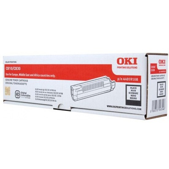 Oki C810 C830 lézertoner eredeti Black 8K 44059108