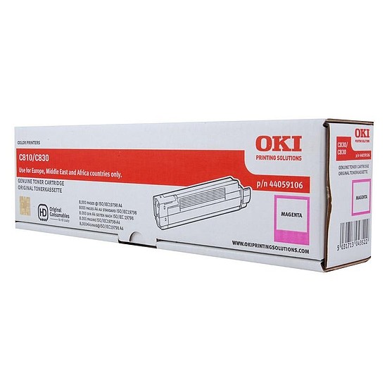 Oki C810 C830 lézertoner eredeti Magenta 8K 44059106