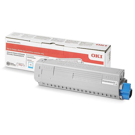 Oki C824 C834 C844 lézertoner eredeti Cyan 5K 47095703